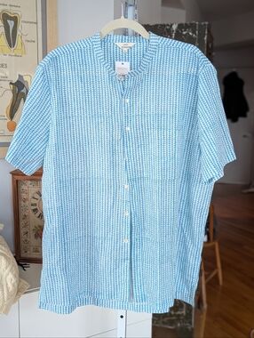 John Robshaw Aleppo Peacock Nehru Shirt. Xl